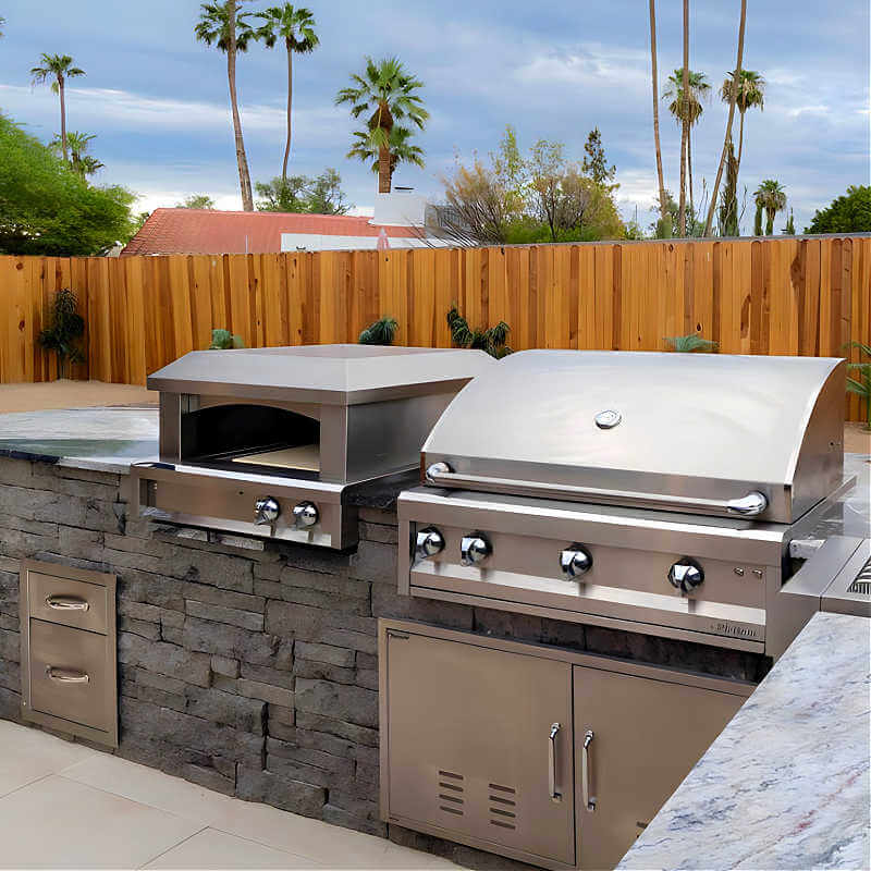 Artisan Professional 29-Inch Countertop Outdoor Pizza Oven | Installed in Outdoor Kitchen 