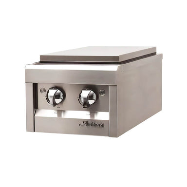 Artisan Professional Built-In Gas Dual Side Burner With Marine Armour | Stainless Steel Lid