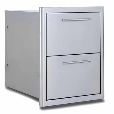 Blaze 16 Inch Stainless Steel Double Access Drawer | Raised Mounting