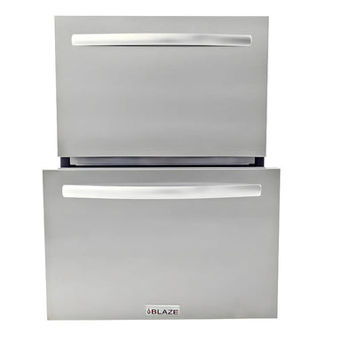 Blaze 23.5 Inch 5.1 Cu. Ft. Double Drawer Refrigerator | Stainless Steel Drawers