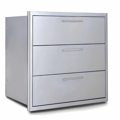 Blaze 30 Inch Stainless Steel Triple Access Drawer | Raised Mounting