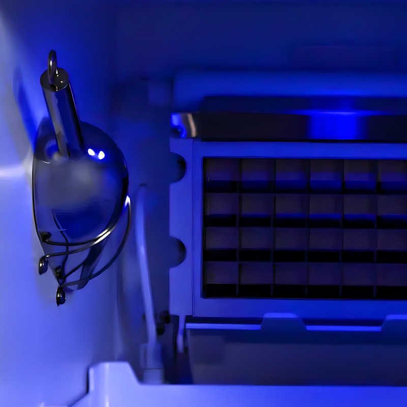 Blaze 50 Lb. 15-Inch Outdoor Ice Maker | Cool Blue Interior Lighting