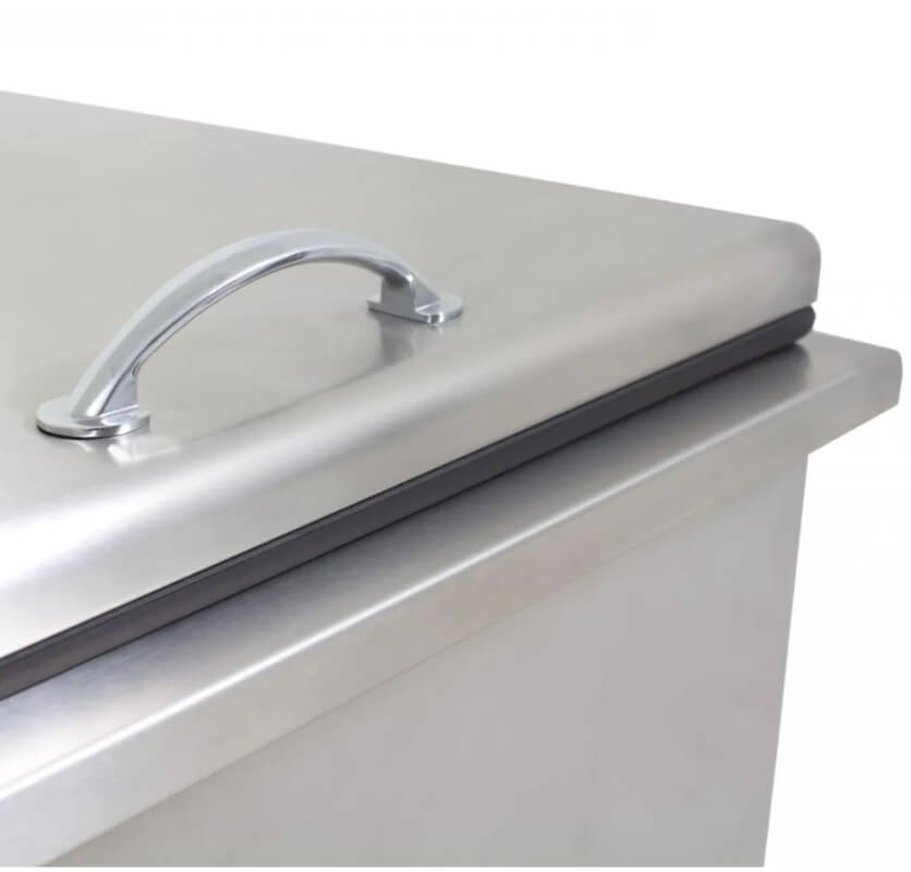 Blaze 22 Inch Ice Bin Cooler & Wine Chiller with Polished Handle