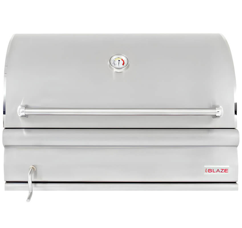 Blaze 32 Inch Built In Stainless Steel Charcoal Grill with Stainless Steel Construction