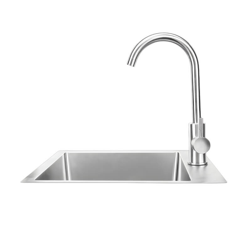 Bull 15 Inch Premium Stainless Steel Sink With Hot And Cold Faucet | Stainless Steel Swivel Spout