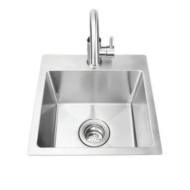 Bull 15 Inch Premium Stainless Steel Sink With Hot And Cold Faucet 