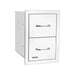Bull 15 Inch Stainless Steel Double Access Drawer With Reveal | 304 Stainless Steel Construction