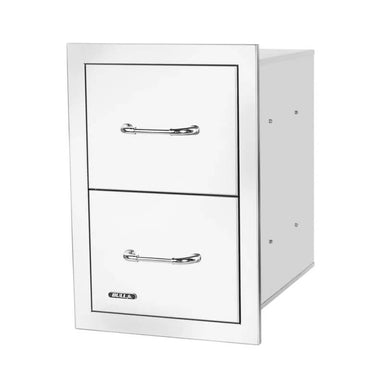 Bull 15 Inch Stainless Steel Double Access Drawer With Reveal