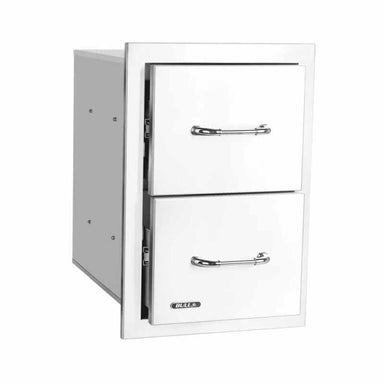 Bull 15 Inch Stainless Steel Double Access Drawer With Reveal | Soft-Closing Drawer Glides