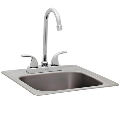 Bull 15 Inch Stainless Steel Sink w. Hot & Cold Faucet