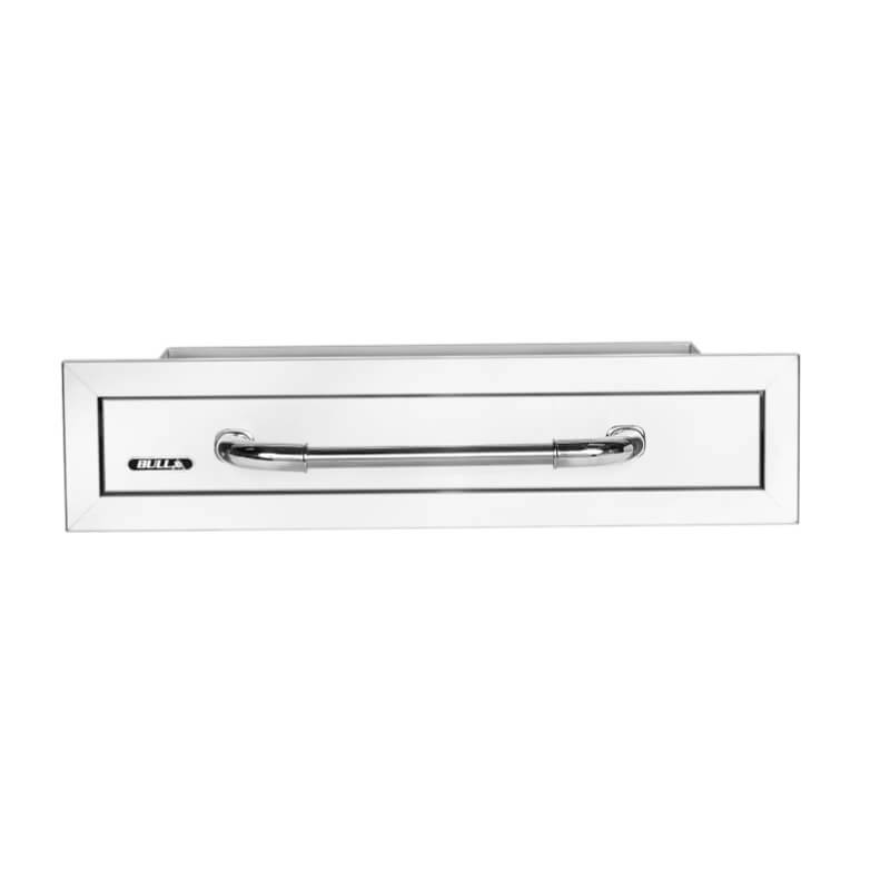 Bull 26 Inch Stainless Steel Single Access Drawer With Reveal | 304 Stainless Steel Construction