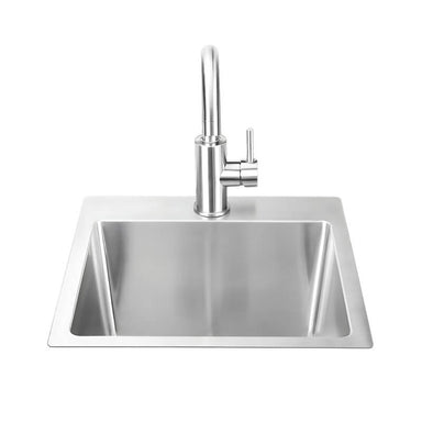Bull 18 Inch Premium Stainless Steel Sink With Hot And Cold Faucet | Stainless Steel Swivel Spout