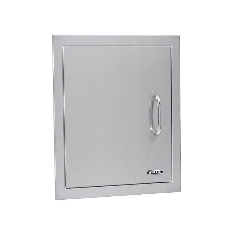 Bull 18 Inch Stainless Steel Single Vertical Access Door With Reveal | Left Hinge | 304 Stainless Steel 