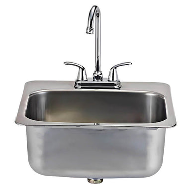 Bull 19 Inch Stainless Steel Sink With Hot And Cold Faucet 