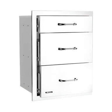 Bull 21 Inch Stainless Steel Triple Access Drawer With Reveal