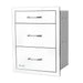Bull 21 Inch Stainless Steel Triple Access Drawer With Reveal | 304 Stainless Steel Construction