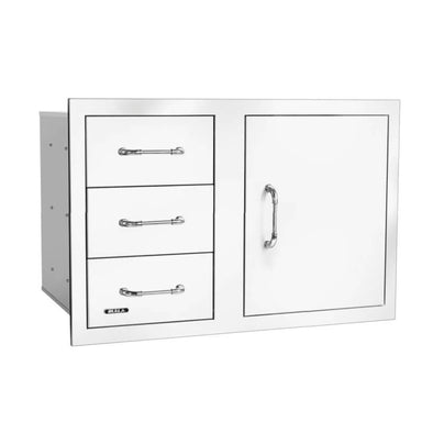 Bull 30 Inch Stainless Steel Access Door And 3 Drawer Combo With Reveal
