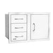 Bull 30 Inch Stainless Steel Access Door And 3 Drawer Combo With Reveal