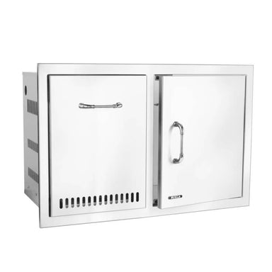 Bull 33 Inch Stainless Steel Access Door And Propane Drawer Combo With Reveal | Propane Tank Holder