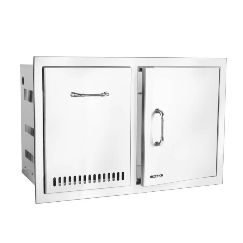 Bull 33 Inch Stainless Steel Access Door And Propane Drawer Combo With Reveal | Propane Tank Holder