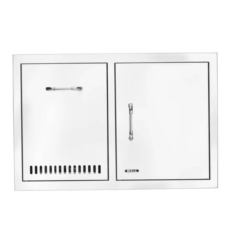 Bull 33 Inch Stainless Steel Access Door And Propane Drawer Combo With Reveal | Propane Gas Vents/Louvers