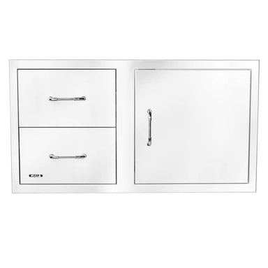 Bull 38 Inch Stainless Steel Access Door & Double Drawer Combo With Reveal | 304 Stainless Steel Construction