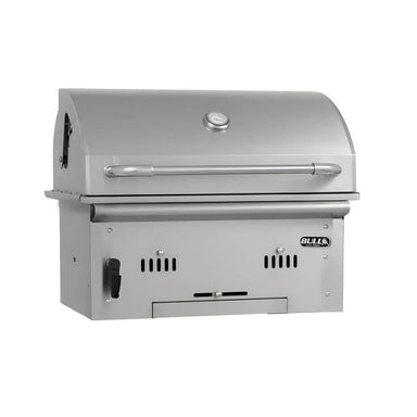 Bull Bison Premium 30-Inch Built-In Charcoal Grill | Angled View