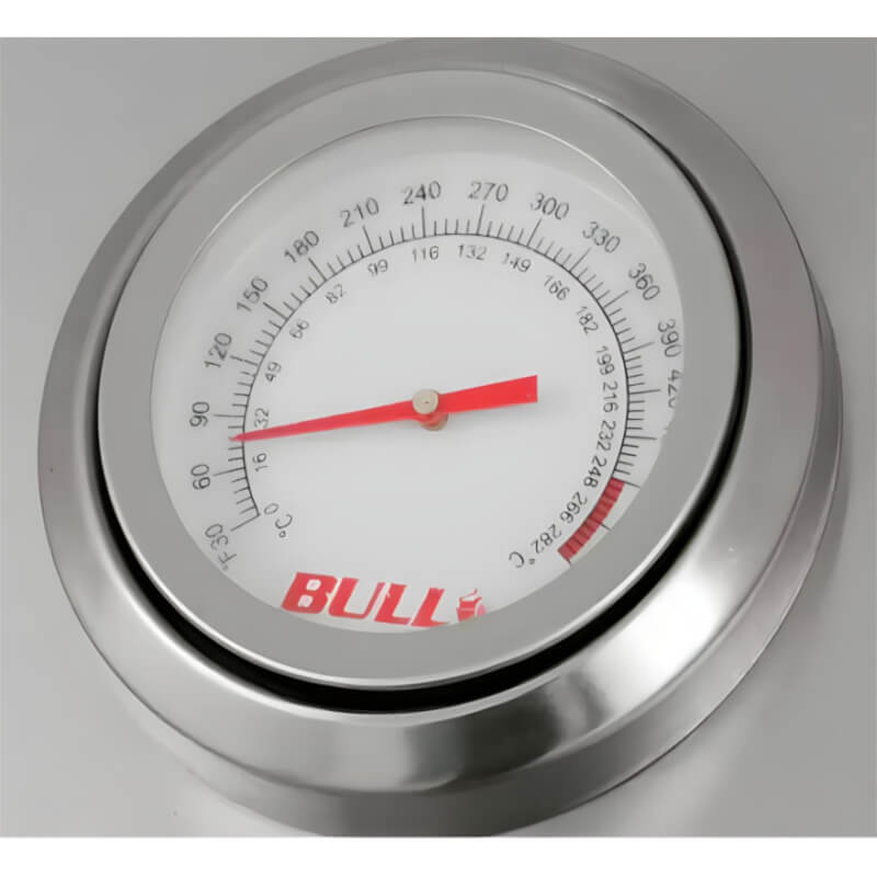 Bull Bison Premium 30-Inch Built-In Charcoal Grill | Analog Temperature Gauge