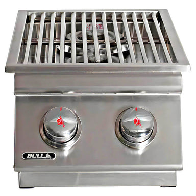 Bull Built-In Gas Double Side Burner With Stainless Steel Lid