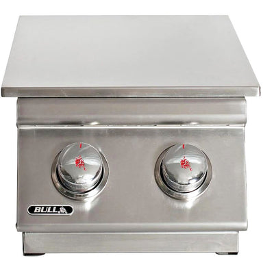 Bull Built-In Gas Double Side Burner | Removable Stainless Steel Lid