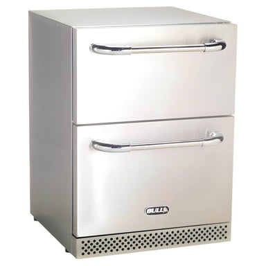 Bull Premium 24-Inch 5 Cu. Ft. Outdoor Rated Refrigerator Drawers | 304 Stainless Steel Construction