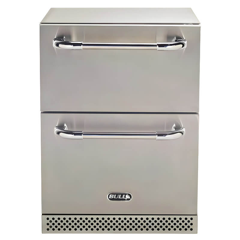 Bull Premium 24-Inch 5 Cu. Ft. Outdoor Rated Refrigerator Drawers | Front Venting