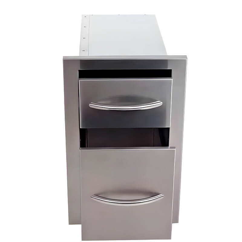Cal Flame 13-Inch Double Access Drawers | Front View