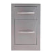 Cal Flame 13-Inch Double Access Drawers | Stainless Handles