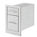 Cal Flame 13-Inch Double Access Drawers | Stainless Steel Construction