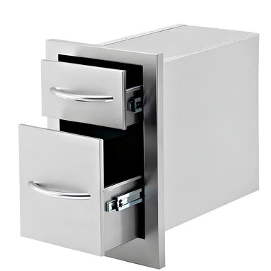 Cal Flame 13-Inch Double Access Drawers 