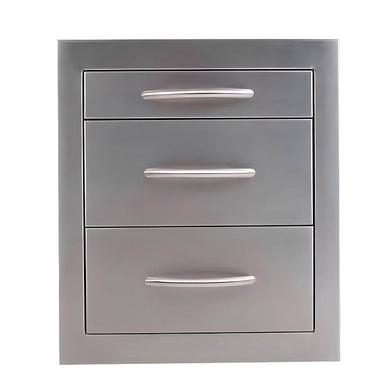 Cal Flame 18-Inch Triple Access Drawers | Front View
