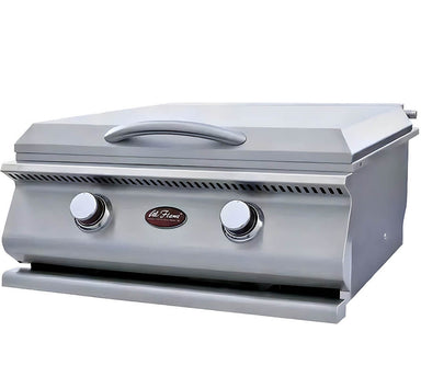 Cal Flame 24-Inch 2-Burner Built-In Gas Hibachi Griddle | Stainless Steel Protective Lid
