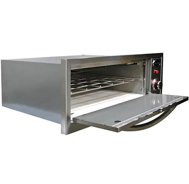 Cal Flame 2-in-1 Built-In 110V Electric Stainless Steel Outdoor Warming & Pizza Oven | Ample Space