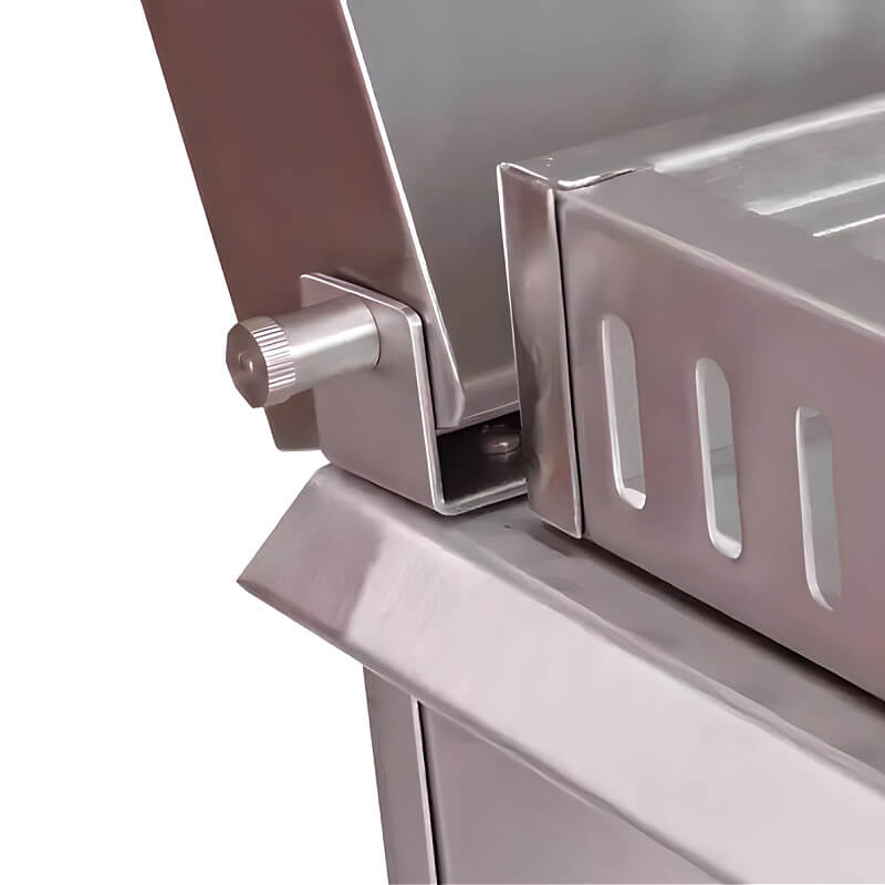 Cal Flame Standard Drop-In Side By Side Double Burner | Protective Lid hinge