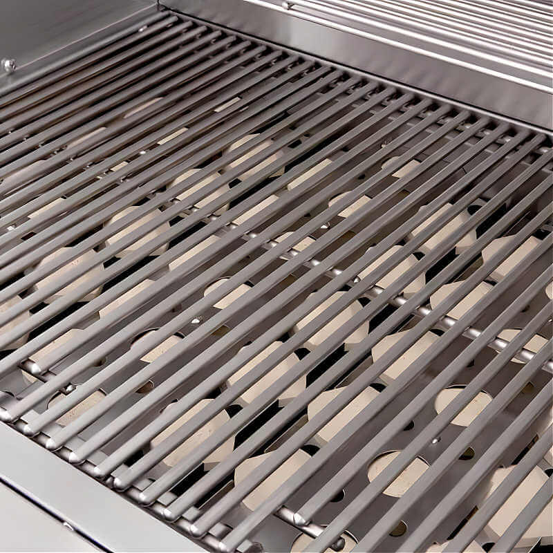 EZ Finish 8 Ft Ready-To-Finish Grill Island | Summerset Sizzler Pro 32-Inch 4 Burner Gas Grill | 8mm Cooking Grates