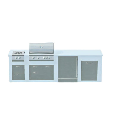 EZ Finish Systems 10 Ft Ready-To-Finish Outdoor Kitchen Island | 3D Rendering