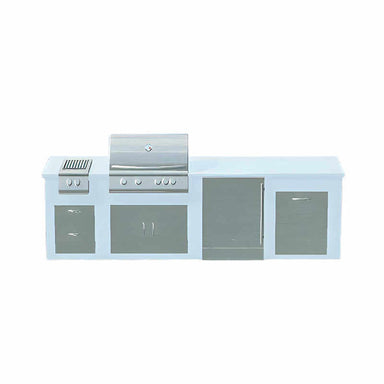 EZ Finish Systems 10 Ft Ready-To-Finish Outdoor Kitchen Island | 3D Rendering