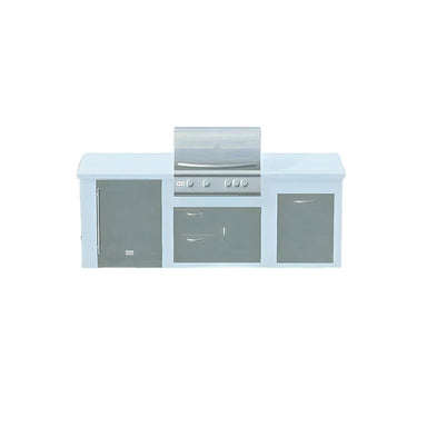 EZ Finish Outdoor Systems 8 Ft Ready To Finish Outdoor Kitchen | 3D Design Front View 