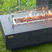 Elementi 55 Inch Hampton Rectangular Concrete Fire Table With durable Concrete Construction