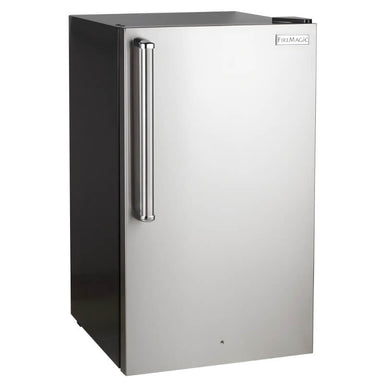 Fire Magic 20-Inch 4.0 Cu. Ft. Premium left Hinge Compact Refrigerator - Stainless Steel Door / Black Cabinet - 3598-DR