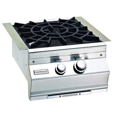 Fire Magic Aurora Built-In Gas Power Burner with Porcelain Grill Grates
