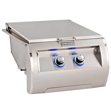 Fire Magic Echelon Diamond Built-In Double Infrared Searing Station With Stainless Steel Lid