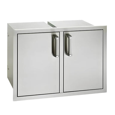 Fire Magic Premium Flush 30 Inch Enclosed Cabinet Storage With Drawers | Stainless Steel Polished Handles