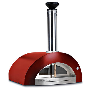 Forno Venetzia Bellagio 200 44-Inch Outdoor Wood-Fired Pizza Oven | Red Countertop Oven